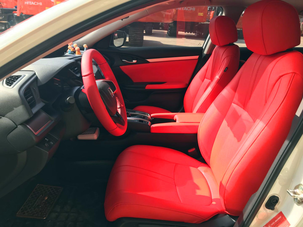 网红思域全红内饰91抖音视频黄效果