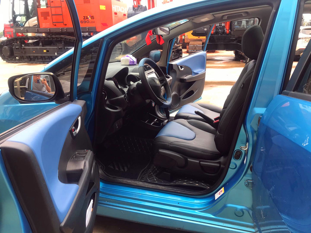 入门级91抖音视频黄神车本田飞度内饰改天空蓝