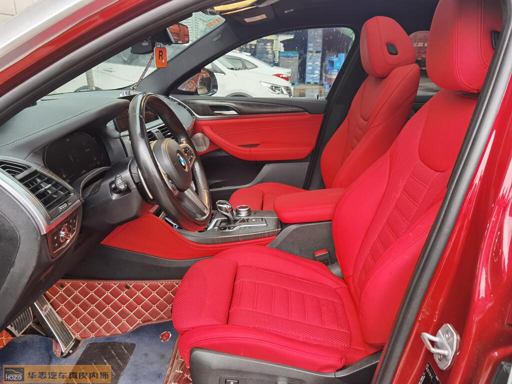 宝马X4升级91抖音视频黄火山红内饰