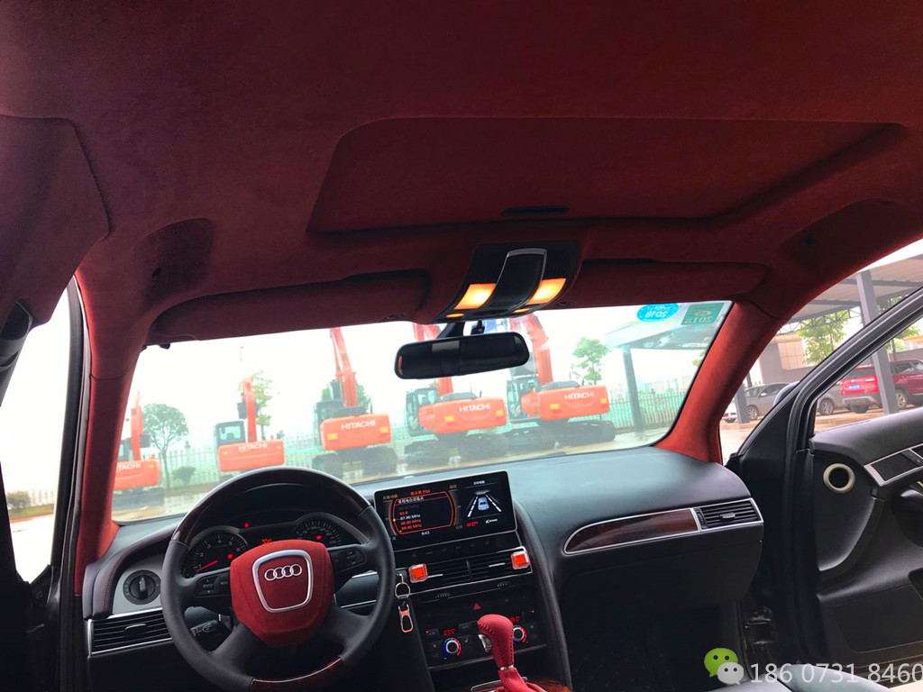 奥迪A6L黑红内饰翻新91抖音视频黄