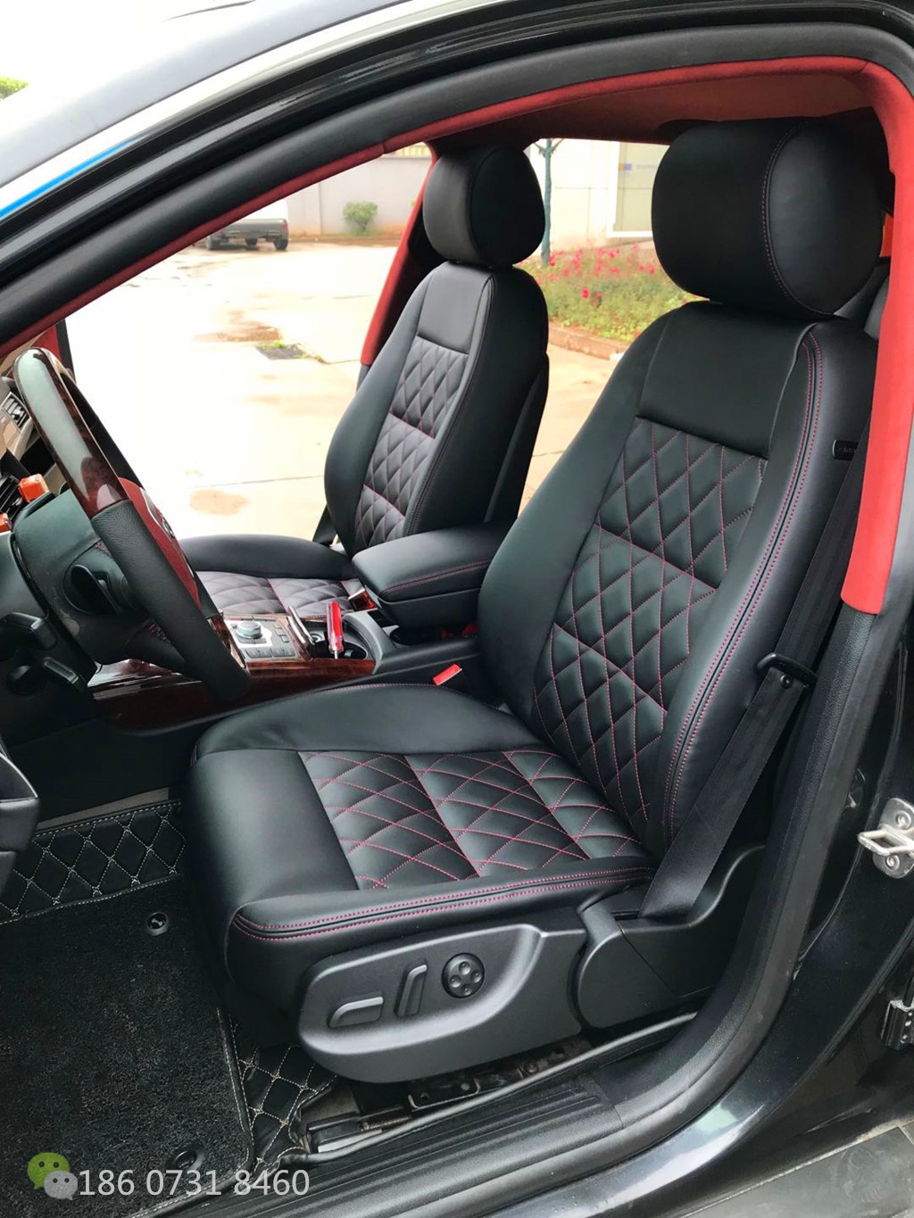 奥迪A6L黑红内饰翻新91抖音视频黄