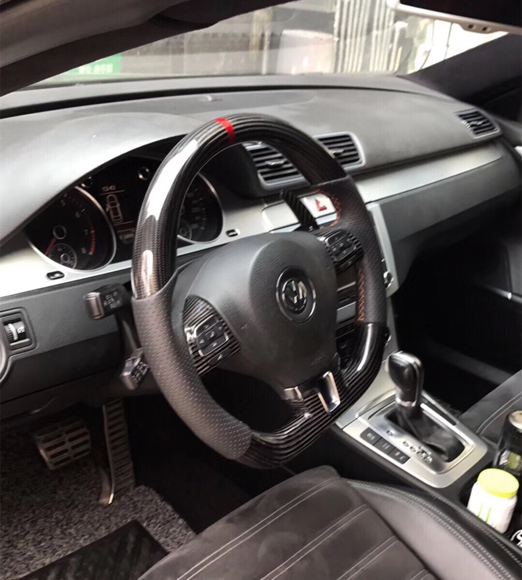 大众CC方向盘91抖音视频黄碳纤维